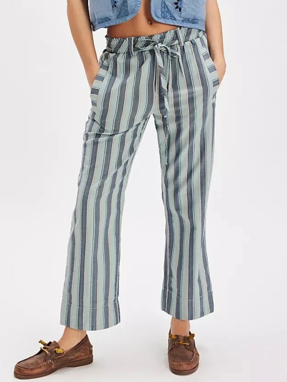 Free People Marielle Pull-On Pants Women's Striped, Small